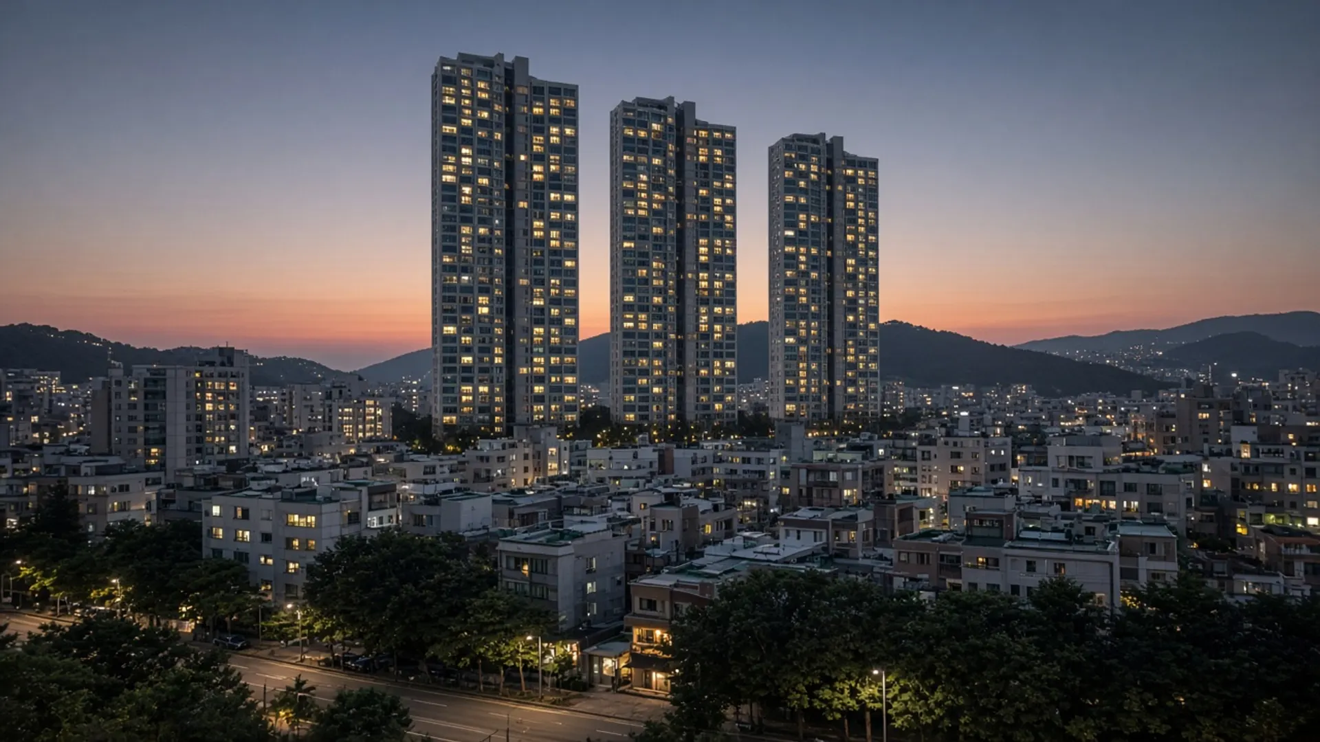연제갤러리자이 연산동 43층 3개동 단지 전경 재구성 이미지